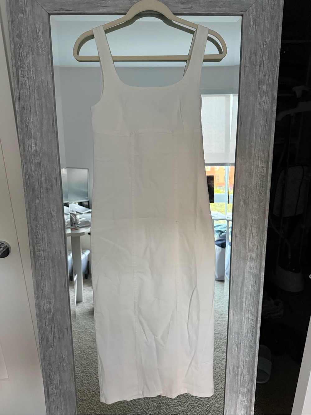 HYFVE NWOT White Square-Neck Midi Dress